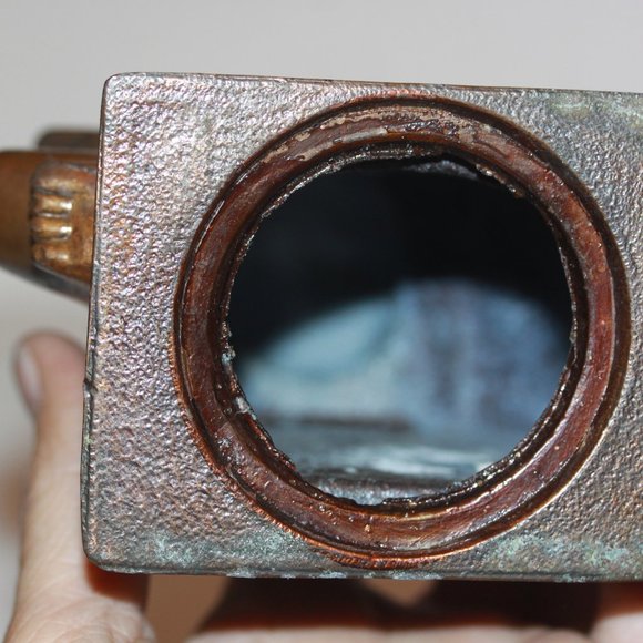 Vintage Alarm Clock Comical Character Coin Bank Time to Save Metal - Picture 4 of 4